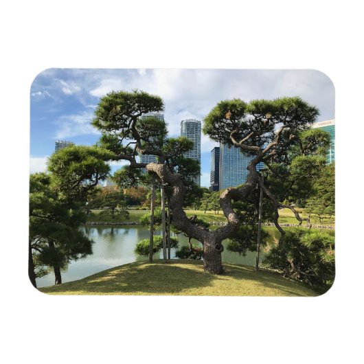 黒ユニーク松 マグネット (横)