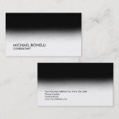 黒ユニーク灰色ホワイトコンサルタント 名刺 (正面/裏面)