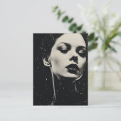 黒ユニーク白の天女 ポストカード (スタンド正面)