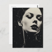 黒ユニーク白の天女 ポストカード (正面/裏面)