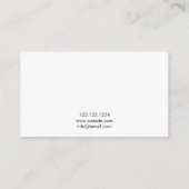 黒ユニーク白の女性美容師 名刺 (裏面)