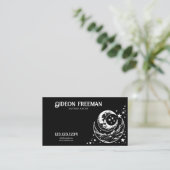 黒ユニーク白ムーンスターズTattoo Artist 名刺 (スタンド正面)