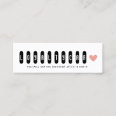 黒ユニーク白美しいサロンピンクハート ロイヤリティカード (正面)