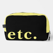 黒ユニーク色と黄色のはっきりしたタイポグラフィ ドップキット (正面)