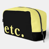 黒ユニーク色と黄色のはっきりしたタイポグラフィ ドップキット (右コーナー)