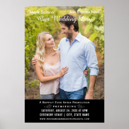 黒ユニーク色の結婚招待状映画 ポスター