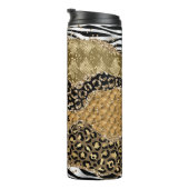 黒ユニーク金ゴールドアニマルプリント瑪瑙 タンブラー (回転右)