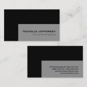 黒ユニーク魅力的グストライプのレイ 名刺 (正面/裏面)