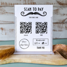 黒ユニーク2 QRコード理容師ショップスキャン支払い ポスター