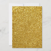 黒ユニーク&金ゴールドヴィンテージ写真90誕生日 招待状 (裏面)