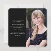 黒ユーカリ3写真卒業のお知らせ 案内状 (裏面)