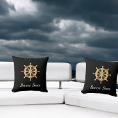 黒ヨットボート名金ゴールドハンドル沿岸 クッション