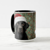 黒ラブクリスマス マグカップ (正面左)