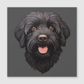 黒ラブラドゥードル犬 (正面)