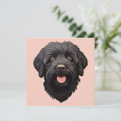 黒ラブラドゥードル犬 (スタンド正面)