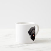 黒ラブラドゥードル犬 エスプレッソカップ (正面右)