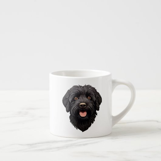 黒ラブラドゥードル犬 エスプレッソカップ (右)