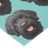 黒ラブラドゥードル犬 テーブルクロス (アングル)