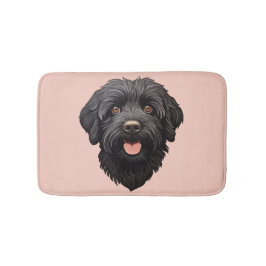 黒ラブラドゥードル犬 バスマット