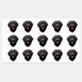 黒ラブラドゥードル犬 ラベル (シート)