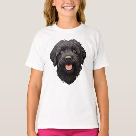黒ラブラドゥードル犬 Tシャツ