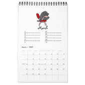 黒ラブラドール漫画誕生日カレンダー カレンダー (3月 2027)