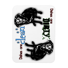 黒ラブラドール矩形食洗機磁石 マグネット