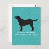 黒ラブ 想い出デザイン ポストカード (正面/裏面)