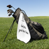 黒ラプター古代の恐竜の恐怖 ゴルフタオル (グリーン)