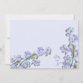 黒ラベエレガントンダーブルーフローラ結婚ズ 招待状 (裏面)