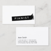 黒ラベルモダンピアニスト名刺 名刺 (正面/裏面)