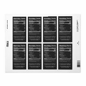 黒ラベル蜂蜜の栄養ファクト情報 ラベル (フルシート)