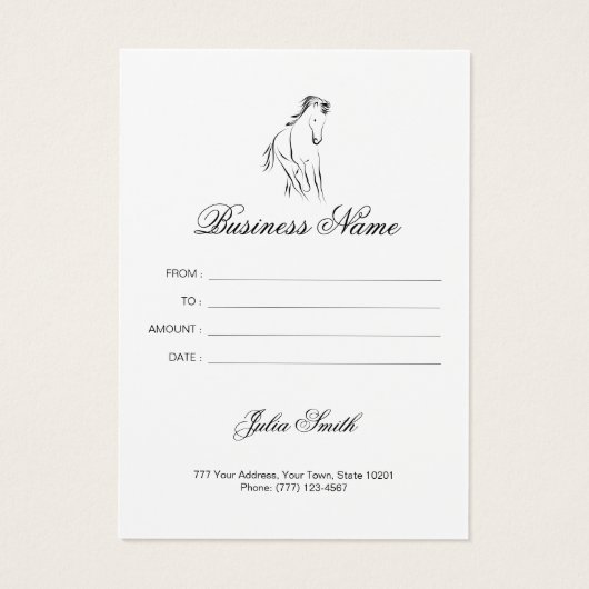 黒ランニング色の馬 (裏面)