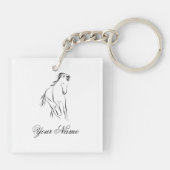 黒ランニング色の馬 キーホルダー (裏面)