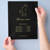 黒ランニング色の馬 チラシ (手)