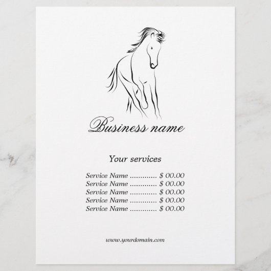 黒ランニング色の馬 チラシ (正面)