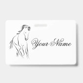 黒ランニング色の馬 バッジ (裏面)