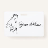 黒ランニング色の馬 バッジ (裏面)