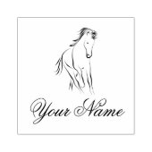 黒ランニング色の馬 ラバースタンプ (インプリント)