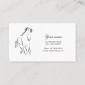 黒ランニング色の馬 予約カード (裏面)