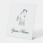 黒ランニング色の馬 台座サイン (正面)