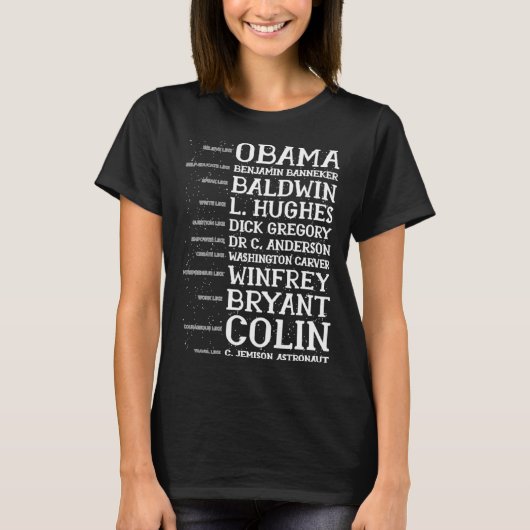 黒リーダー引用文メンズウィメンズキッズ黒い歴史M Tシャツ (正面)