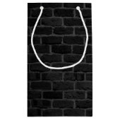 黒レンガのパターン スモールペーパーバッグ (裏面)