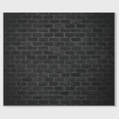 黒レンガのパターン ラッピングペーパー (フラット)