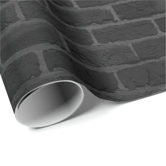 黒レンガのパターン ラッピングペーパー (ロールコーナー)