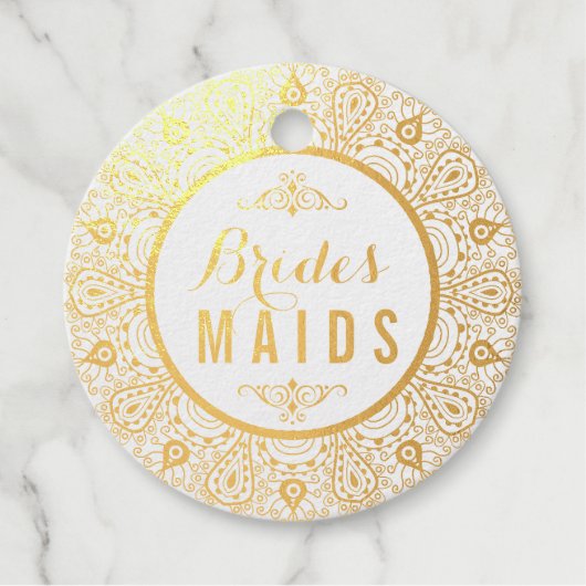 黒レースの曼荼羅の花嫁の友人 フェイバータグ (正面)