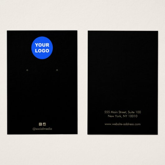 黒ロゴのイヤリング表示カードの追加 (正面&裏面)