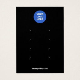 黒ロゴを追加する複数のイヤリングディスプレイカード