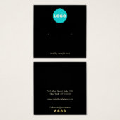 黒ロゴを追加スタッドイヤリングディスプレイ (正面&裏面)