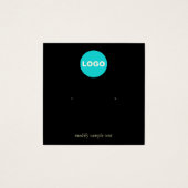 黒ロゴを追加スタッドイヤリングディスプレイ (正面)